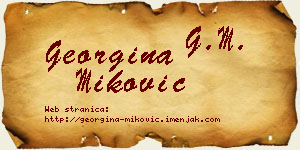 Georgina Miković vizit kartica